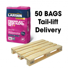Larsen Pro Flexible Fiberflex Semi-Rapid Set+ Grey 20kg Full Pallet (50 Bags Tail lift)